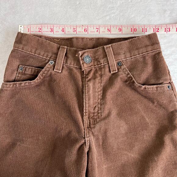 Levi's Vintage Boys Kids Brown Corduroy Pants size 10 Regular 1997 24X27 USA - Picture 7 of 9